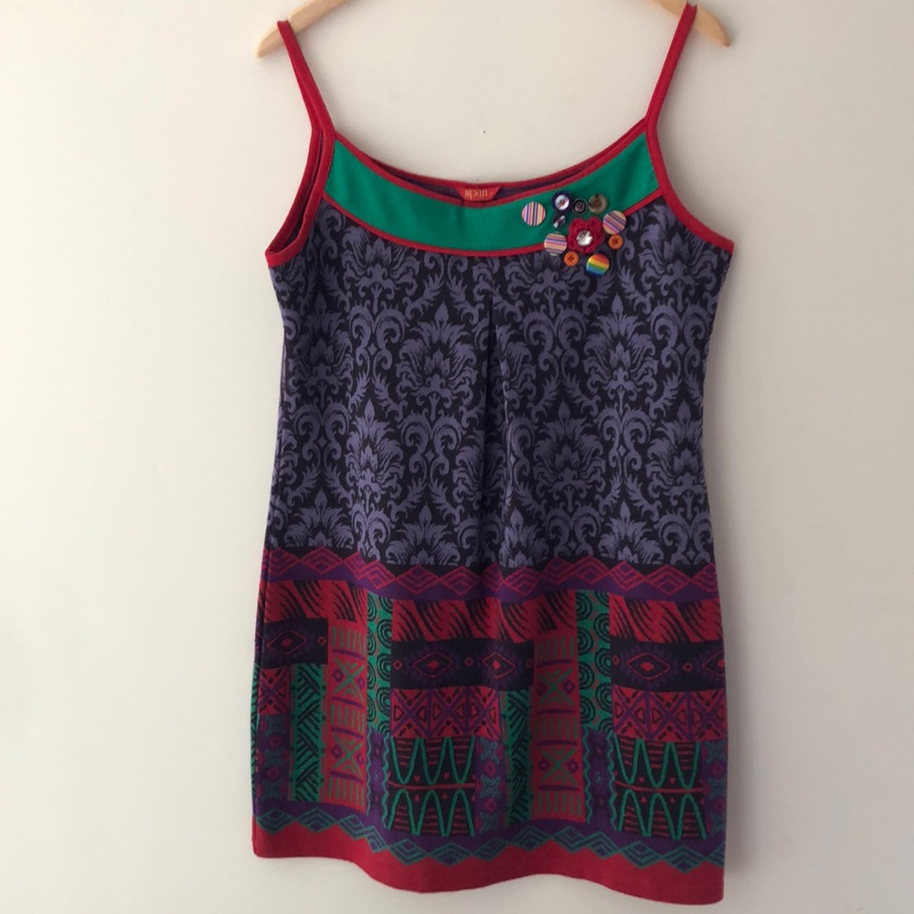 Span multi colored purple dress size L